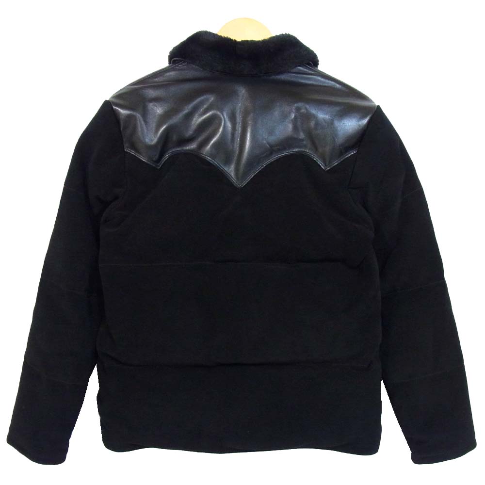 INDIAN インディアン IM80333 COW SPLIT ALL LEATHER DOWN JACKET レザー ブラック系 38【美品】【中古】