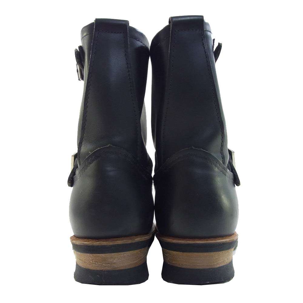RED WING レッドウィング 2976 レザー ショート エンジニア ブーツ  ブラック系 8D【中古】
