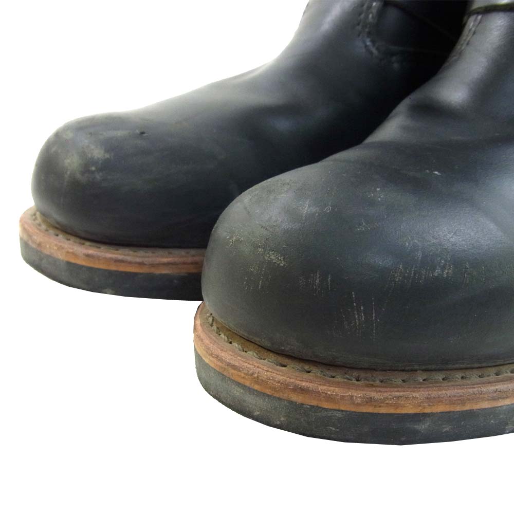 RED WING レッドウィング 2976 レザー ショート エンジニア ブーツ  ブラック系 8D【中古】