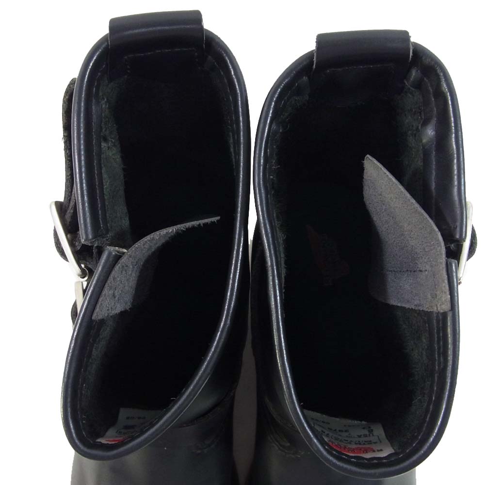 RED WING レッドウィング 2976 レザー ショート エンジニア ブーツ  ブラック系 8D【中古】