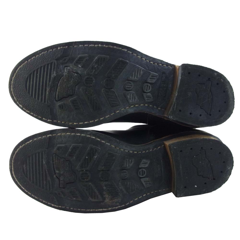 RED WING レッドウィング 2976 レザー ショート エンジニア ブーツ  ブラック系 8D【中古】