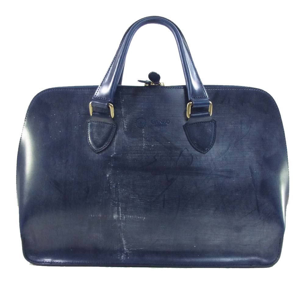 GANZO ガンゾ 57294 BRIDLE Brief ブライドル ブリーフケース Navy ネイビー系【極上美品】【中古】