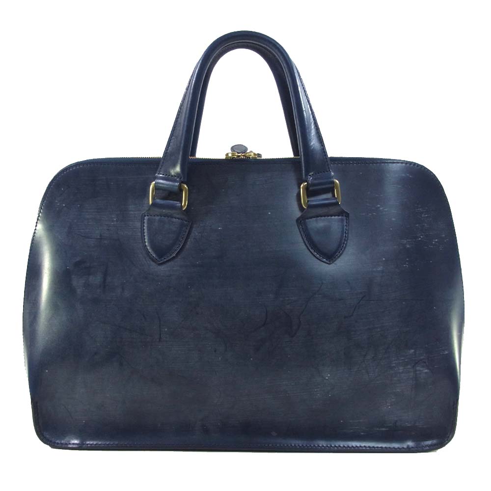 GANZO ガンゾ 57294 BRIDLE Brief ブライドル ブリーフケース Navy ネイビー系【極上美品】【中古】