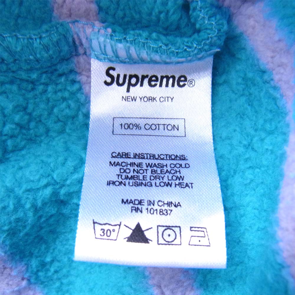 Supreme シュプリーム 16AW STRIPED HALF ZIP SWEAT ボーダー柄ハーフジップスウェット 緑×グレー L【中古】
