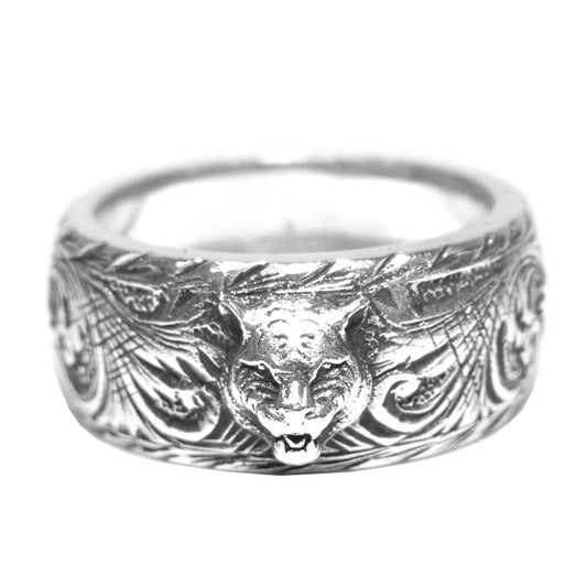 GUCCI グッチ キャットヘッド シルバー リング シルバー系 実寸19号【中古】