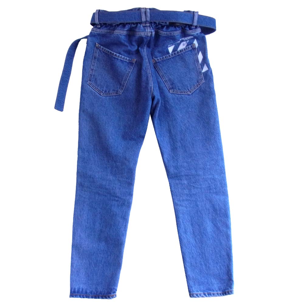 OFF-WHITE オフホワイト 国内正規品 omya005s19386025 Slim Jeans スリム デニム パンツ インディゴブルー系 29【中古】