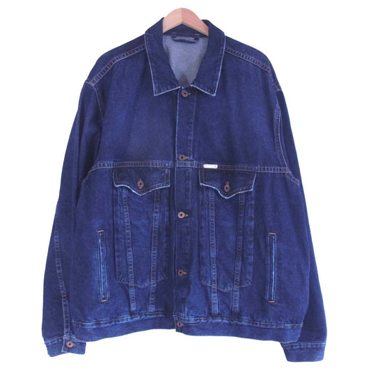 OFF-WHITE オフホワイト 国内正規品 omye009e18386001 EXAGGERATED DENIM JACK デニムジャケット インディゴブルー系 L【中古】