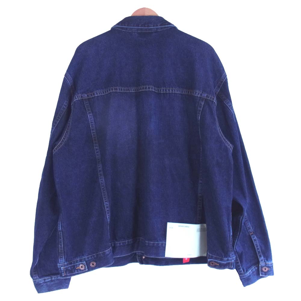 OFF-WHITE オフホワイト 国内正規品 omye009e18386001 EXAGGERATED DENIM JACK デニムジャケット インディゴブルー系 L【中古】