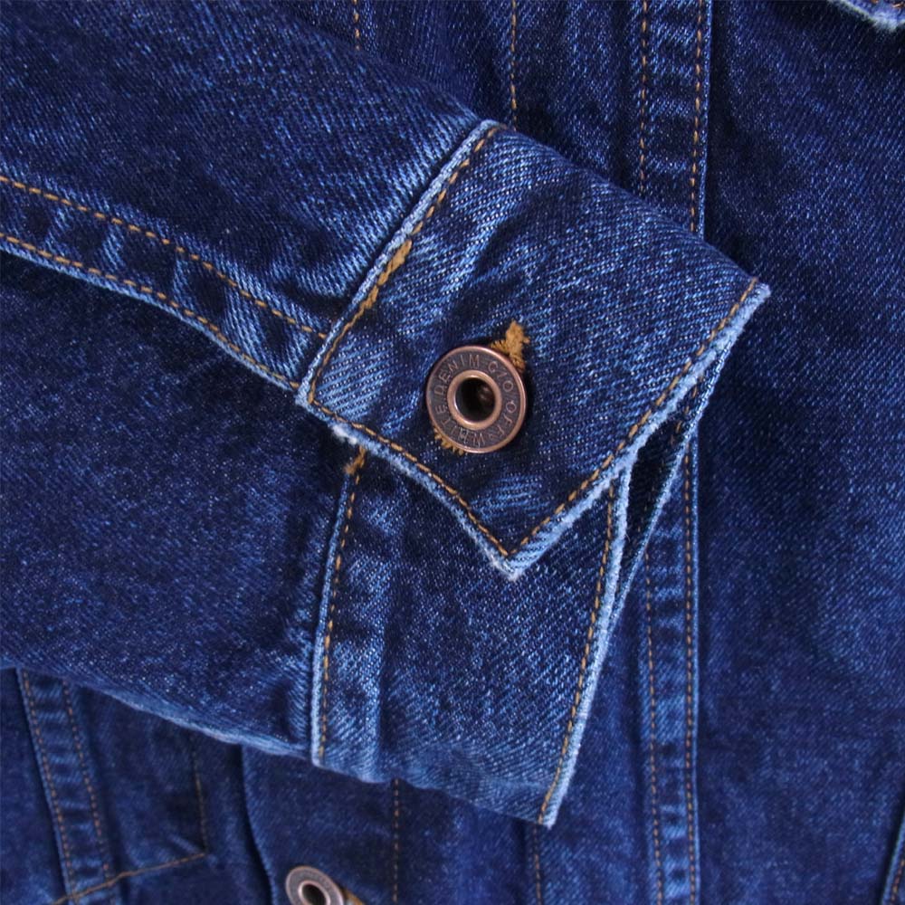 OFF-WHITE オフホワイト 国内正規品 omye009e18386001 EXAGGERATED DENIM JACK デニムジャケット インディゴブルー系 L【中古】