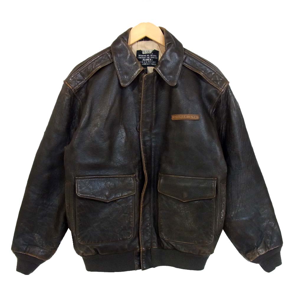 AVIREX アヴィレックス TYPE A-2 フライトジャケット ダークブラウン系 S【中古】