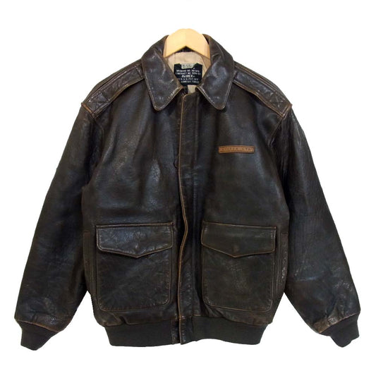 AVIREX アヴィレックス TYPE A-2 フライトジャケット ダークブラウン系 S【中古】