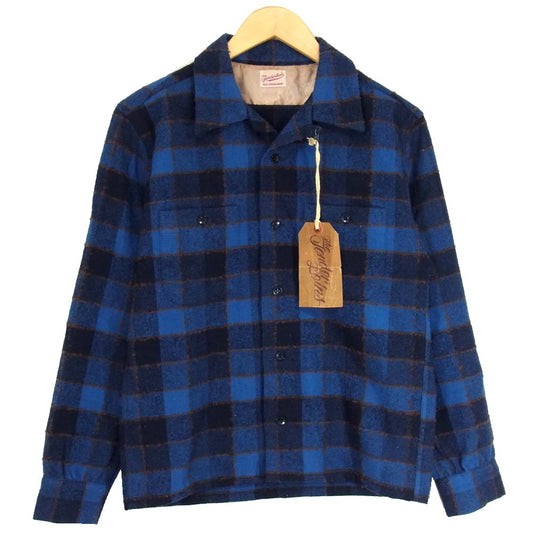 TENDERLOIN テンダーロイン T-WOOL SHT WP ウールチェックシャツ ブルー系 XS【中古】