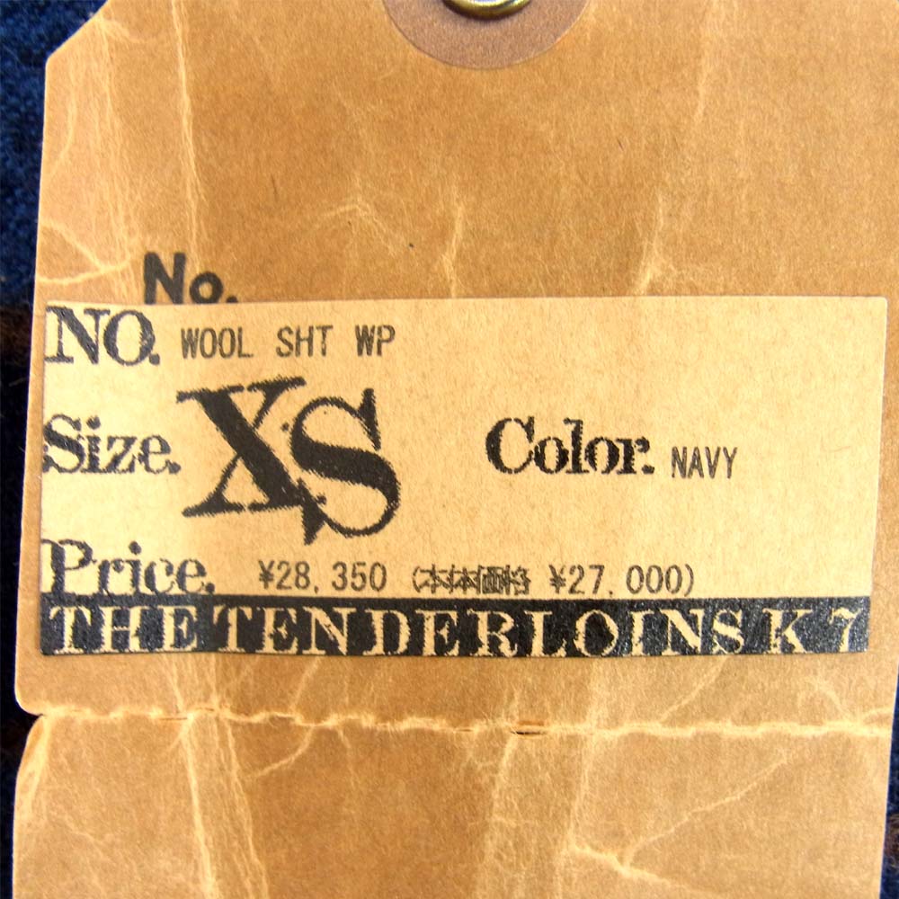 TENDERLOIN テンダーロイン T-WOOL SHT WP ウールチェックシャツ ブルー系 XS【中古】