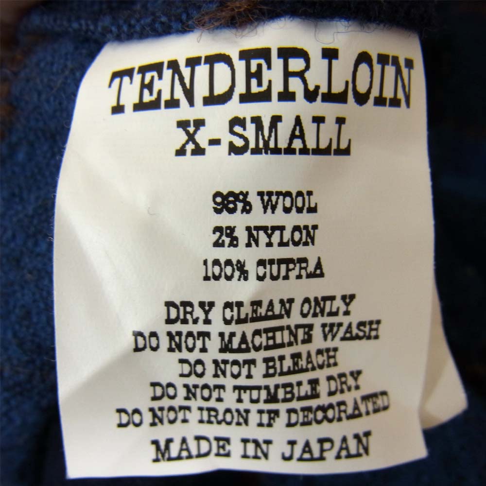 TENDERLOIN テンダーロイン T-WOOL SHT WP ウールチェックシャツ ブルー系 XS【中古】