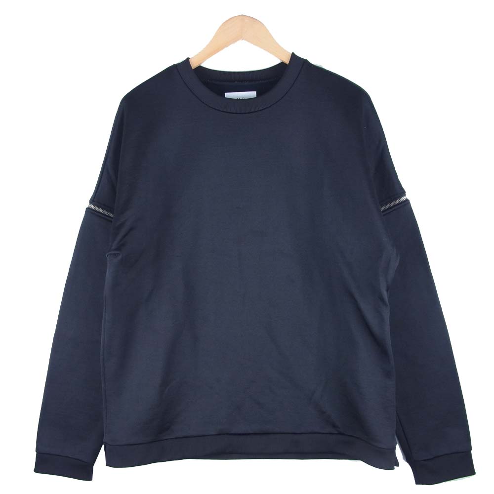 エムビー 02-SS-MB-SW-01 袖ジップ クルーネック スウェット ブラック系 M【中古】