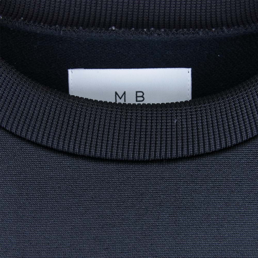 エムビー 02-SS-MB-SW-01 袖ジップ クルーネック スウェット ブラック系 M【中古】