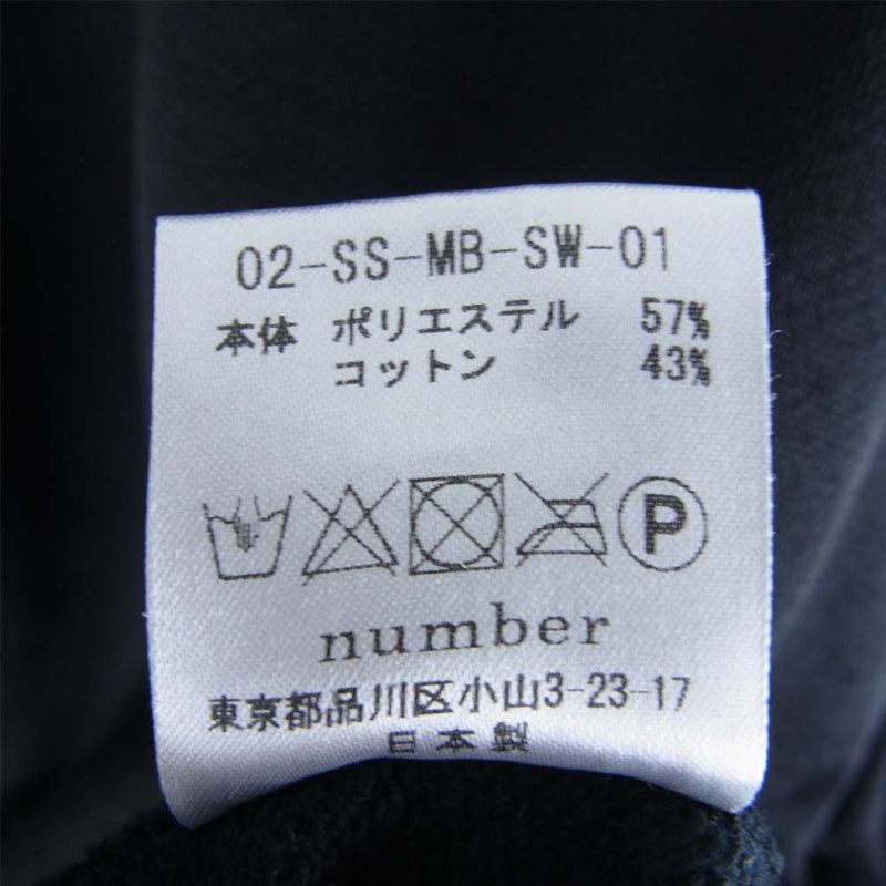 エムビー 02-SS-MB-SW-01 袖ジップ クルーネック スウェット ブラック系 M【中古】