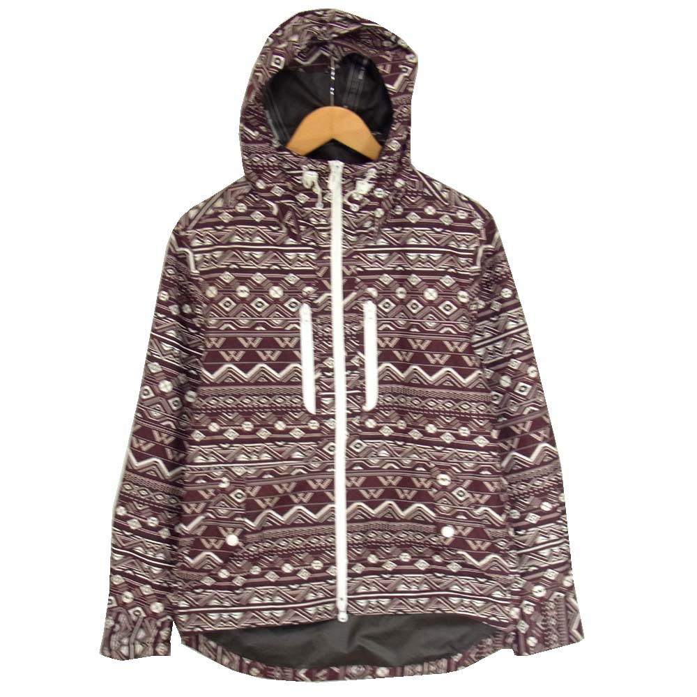 WHITE MOUNTAINEERING ホワイトマウンテニアリング WM1171201 GORE-TEX ゴアテックス オルテガ総柄 マウンテン パーカー ジャケット エンジ系 S【中古】