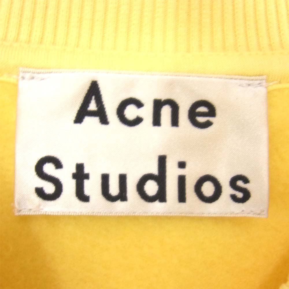 ACNE STUDIOS アクネストゥディオズ BIRD FL PSS15 サイドジップ モックネック 裏起毛 スウェット イエロー系 XS【美品】【中古】