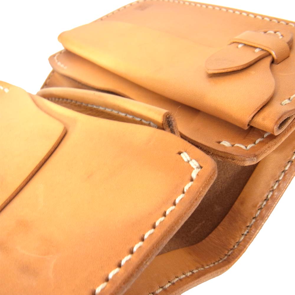 クロウ 黒羽  レザー  ミドル ウォレット  ブラウン系【中古】