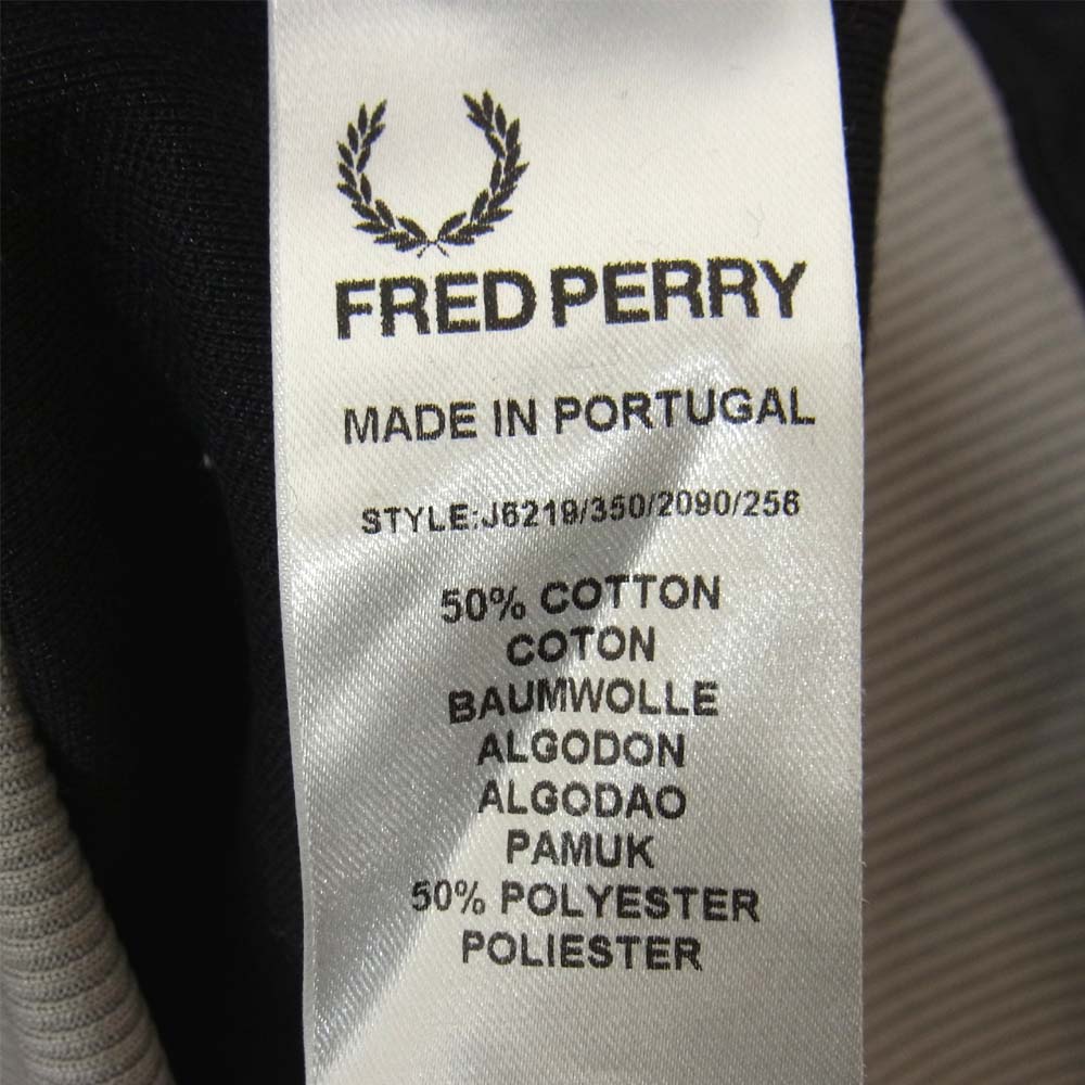FRED PERRY フレッドペリー J6219 TWIN TAPE TRACK ロゴ刺? ツインタイプ トラック ジャケット ブラック系 S【中古】