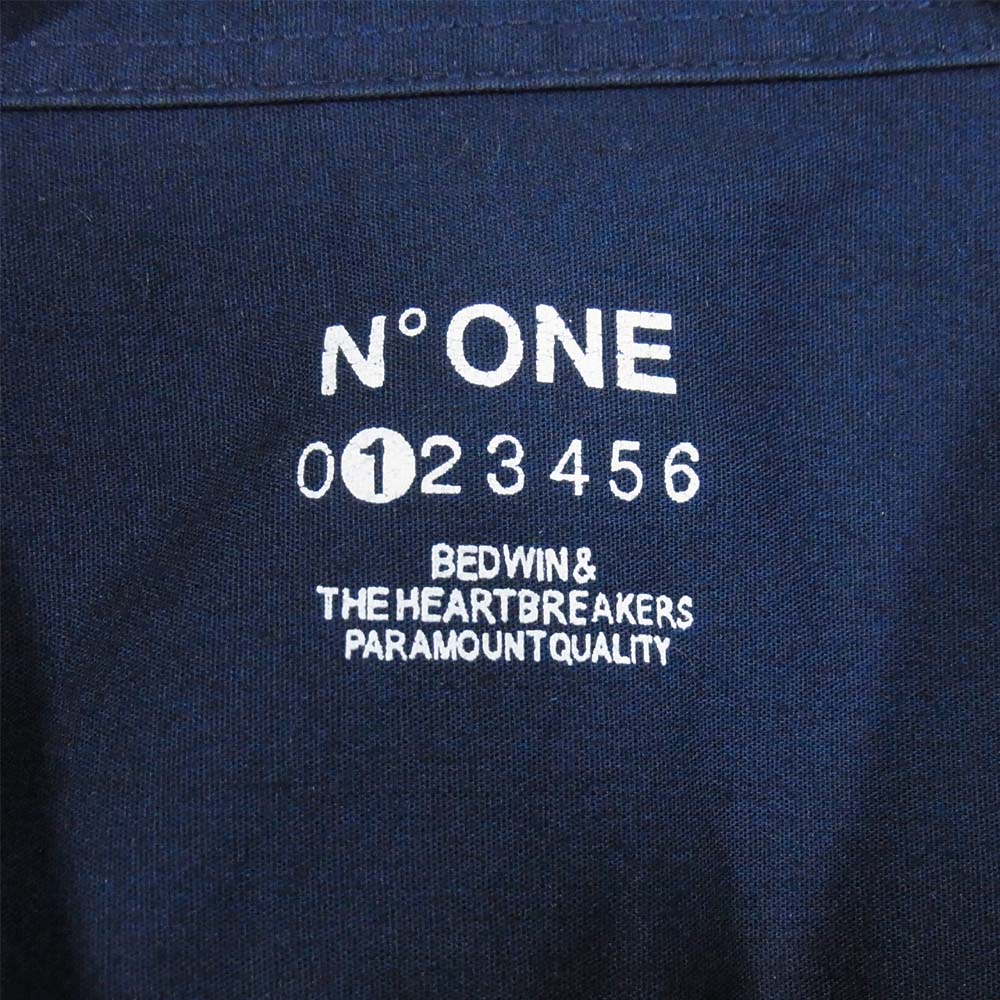 ベドウィン レギュラーカラー コットン 長袖 シャツ ネイビー系 1【中古】