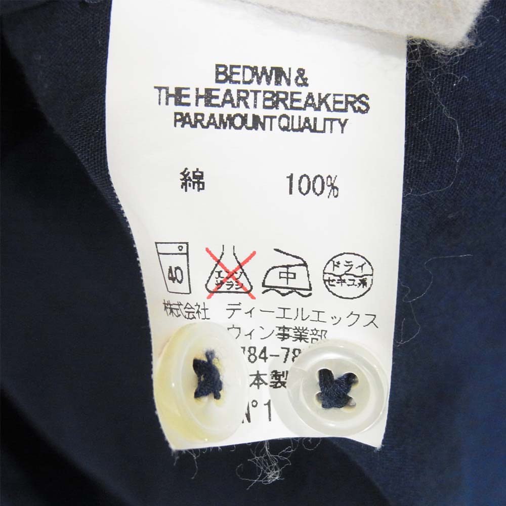 ベドウィン レギュラーカラー コットン 長袖 シャツ ネイビー系 1【中古】
