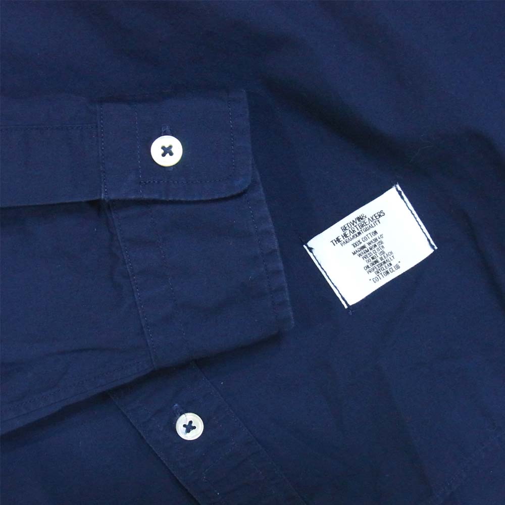 ベドウィン レギュラーカラー コットン 長袖 シャツ ネイビー系 1【中古】