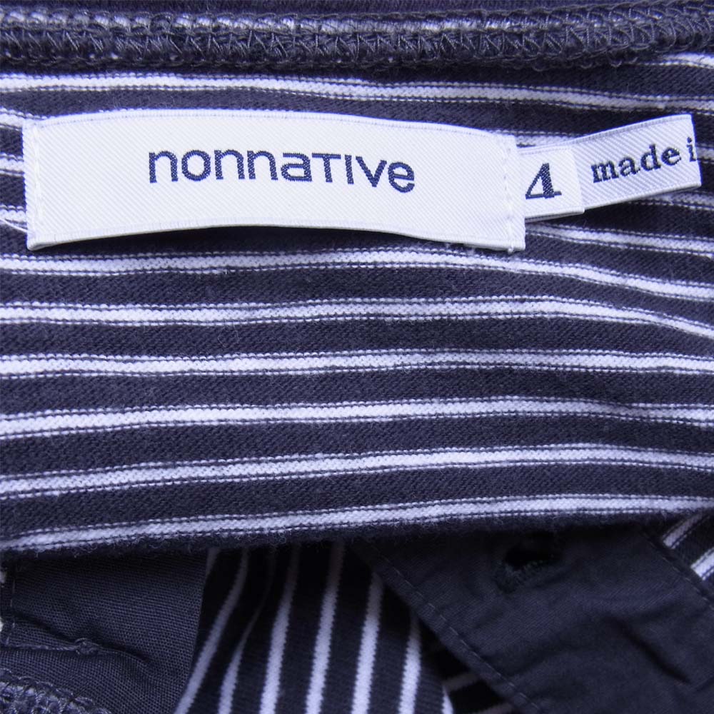 nonnative ノンネイティブ 20SS NN-C3731 DWELLER HENLEY NECK S/S TEE ヘンリーネック 半袖 Tシャツ 黒×白 4【中古】
