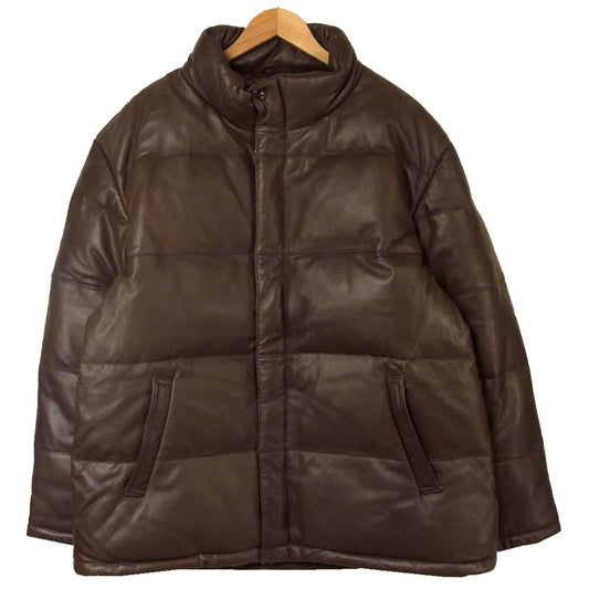AVIREX アヴィレックス 6161034 ラムレザー ダウン ジャケット ブラウン系 XL【中古】