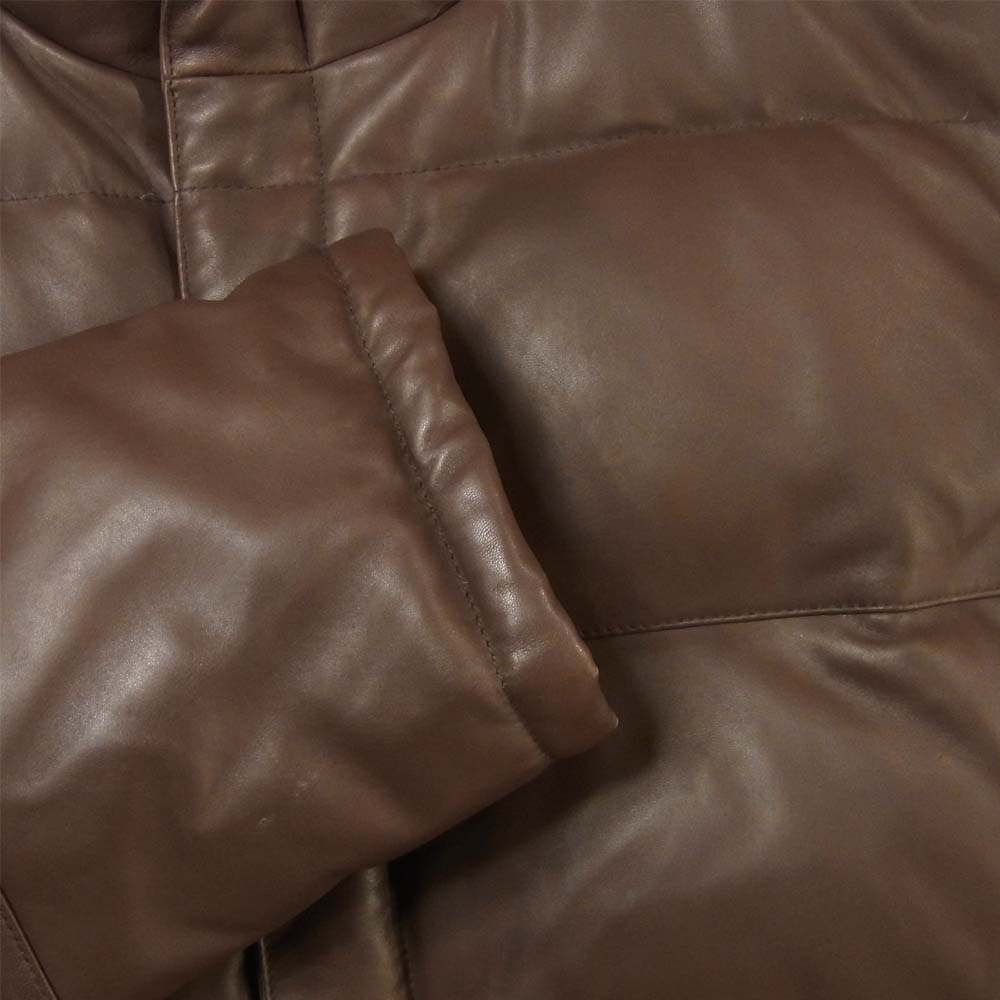 AVIREX アヴィレックス 6161034 ラムレザー ダウン ジャケット ブラウン系 XL【中古】