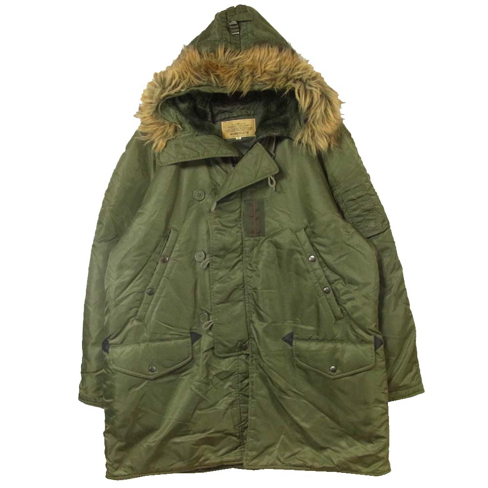 AVIREX アヴィレックス 6172072 N-3B ナイロン フライト ジャケット カーキ系 3L【美品】【中古】