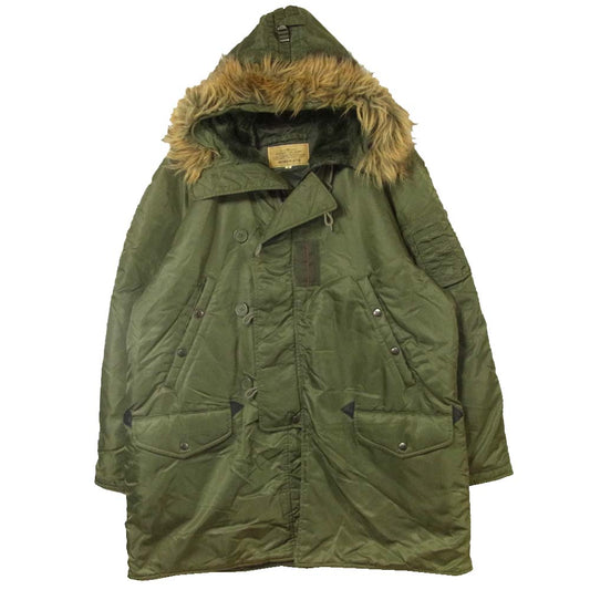 AVIREX アヴィレックス 6172072 N-3B ナイロン フライト ジャケット カーキ系 3L【美品】【中古】