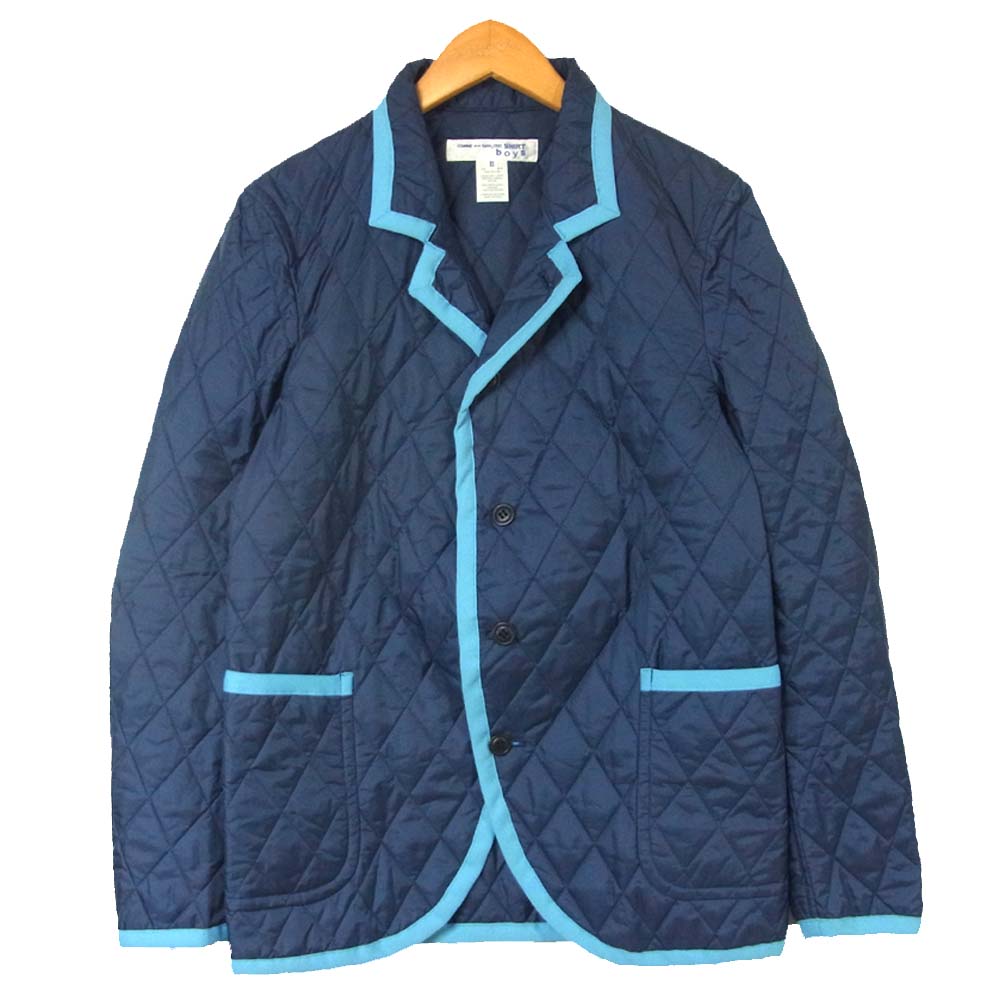 COMME des GARCONS コムデギャルソン 16AW W24904 シャツボーイ SHIRT BOYS quilted nylon taffetas キルティング ナイロン ジャケット ブルー系 XS【美品】【中古】