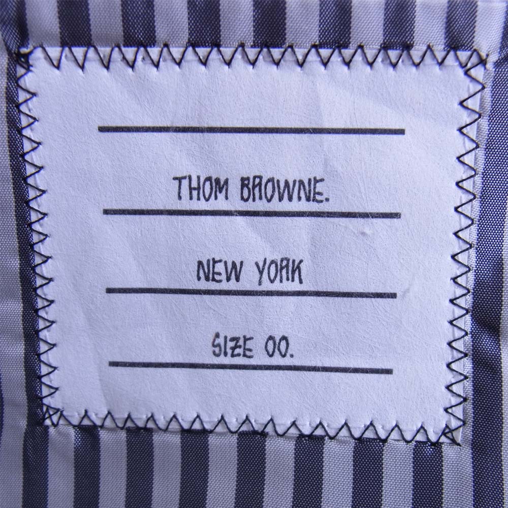 THOM BROWNE トムブラウン 国内正規品 本切羽 トリコロール 3B テーラード ジャケット ネイビー系 00【中古】