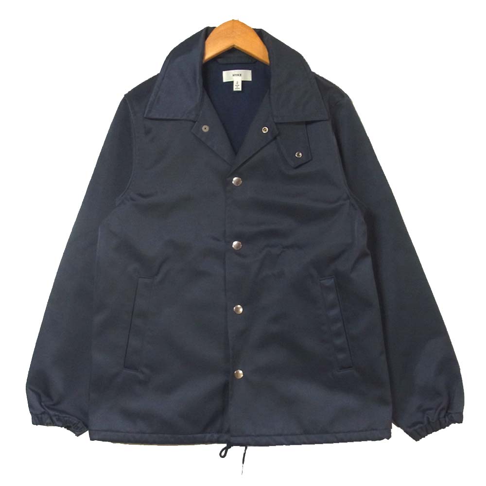 HYKE ハイク 151-17046 ボンディング ナイロン コーチ ジャケット 日本製 ネイビー系 2【中古】