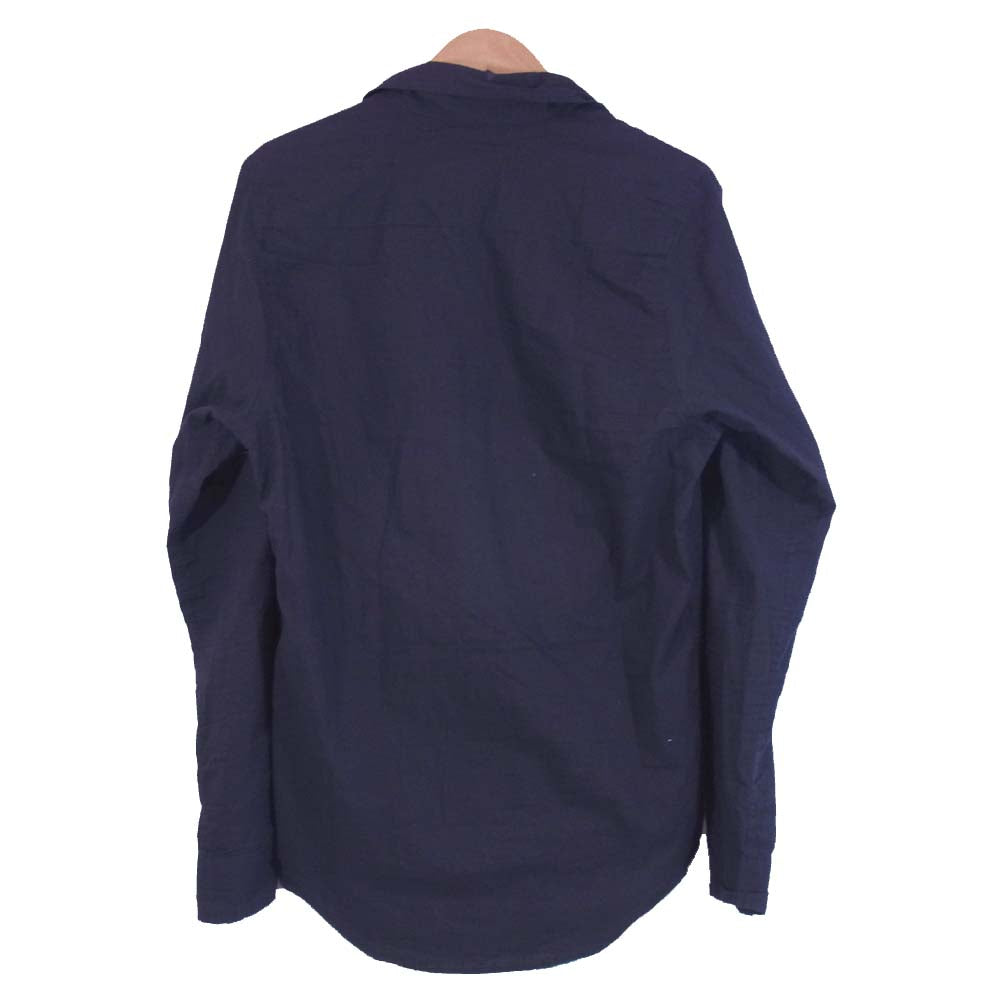 Paul Harnden ポールハーデン 両胸ポケット コットン シャツ ネイビー系 XS【中古】