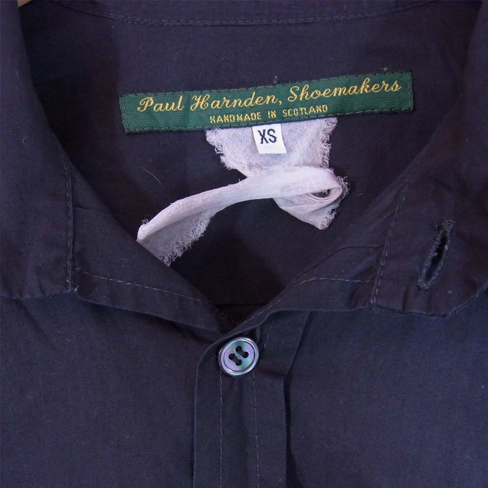 Paul Harnden ポールハーデン 両胸ポケット コットン シャツ ネイビー系 XS【中古】