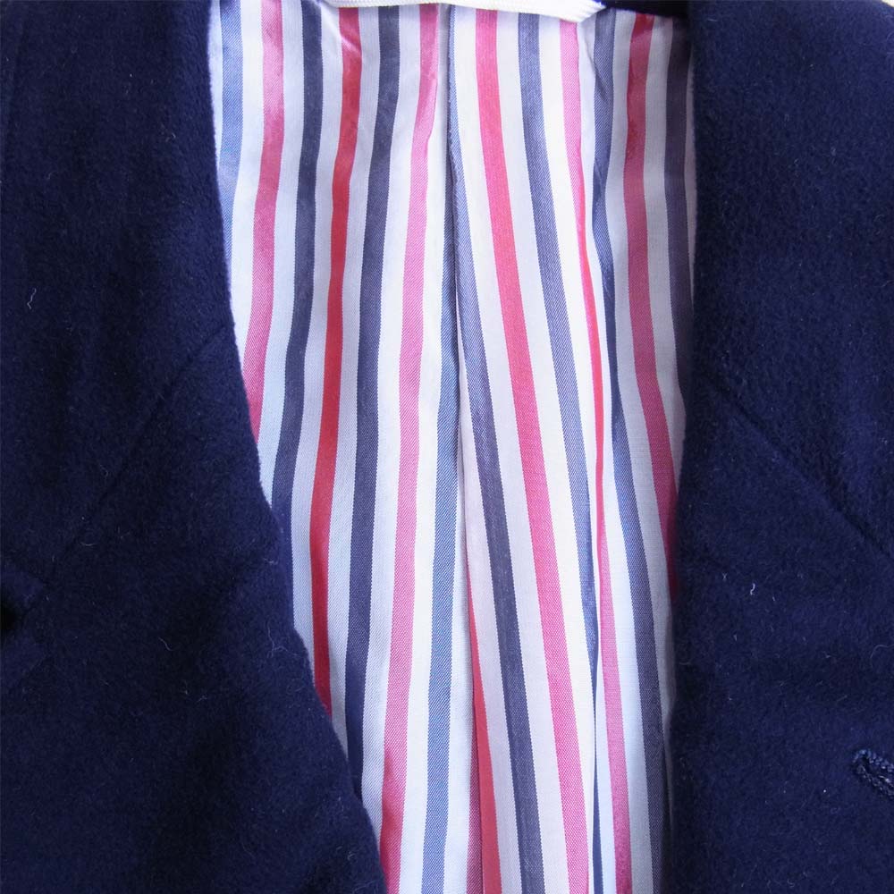 THOM BROWNE トムブラウン 01103I1014 国内正規品 本切羽 トリコロール 3B ベロア テーラード ジャケット ネイビー系 00【中古】