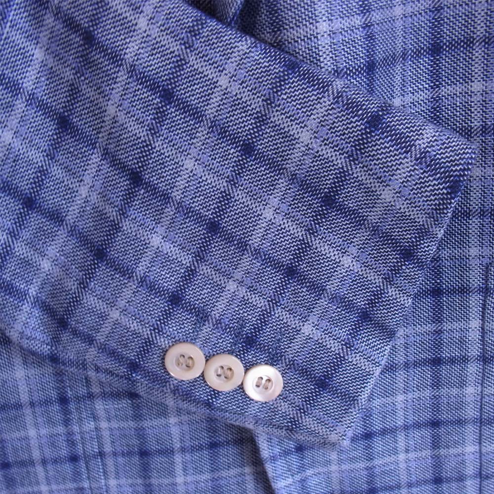 COMME des GARCONS コムデギャルソン WS-J002 ジュンヤワタナベ JUNYA WATANABE ノーマンロックウェル Norman Rockwell 2B チェック テーラード ジャケット ネイビー系 XS【美品】【中古】