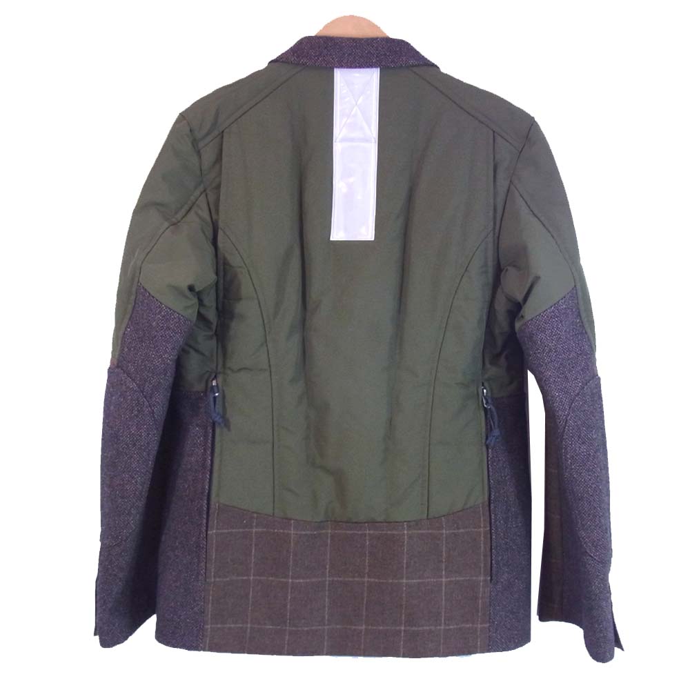 COMME des GARCONS コムデギャルソン WB-J008 ジュンヤワタナベ JUNYA WATANABE AQ2018 異素材切替 リフレクター リバーシブル  ジャケット カーキ系 XS【美品】【中古】