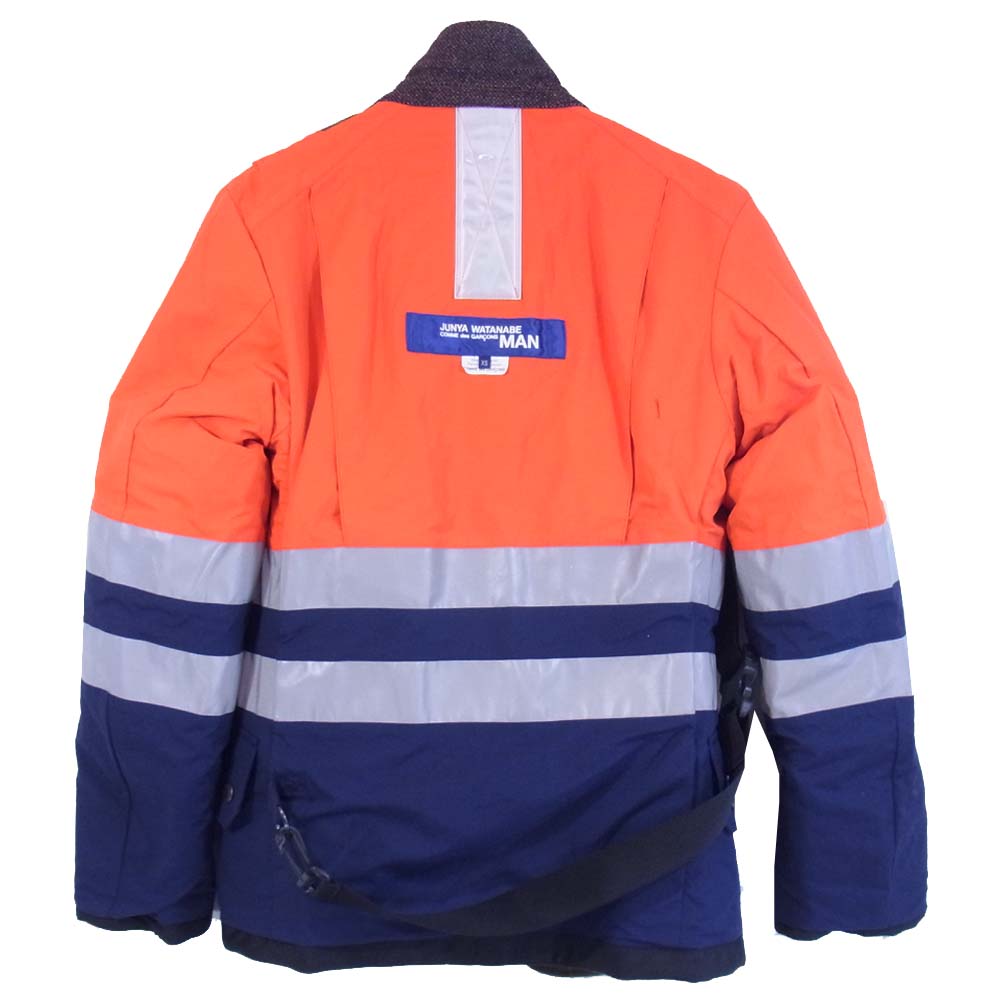 COMME des GARCONS コムデギャルソン WB-J008 ジュンヤワタナベ JUNYA WATANABE AQ2018 異素材切替 リフレクター リバーシブル  ジャケット カーキ系 XS【美品】【中古】