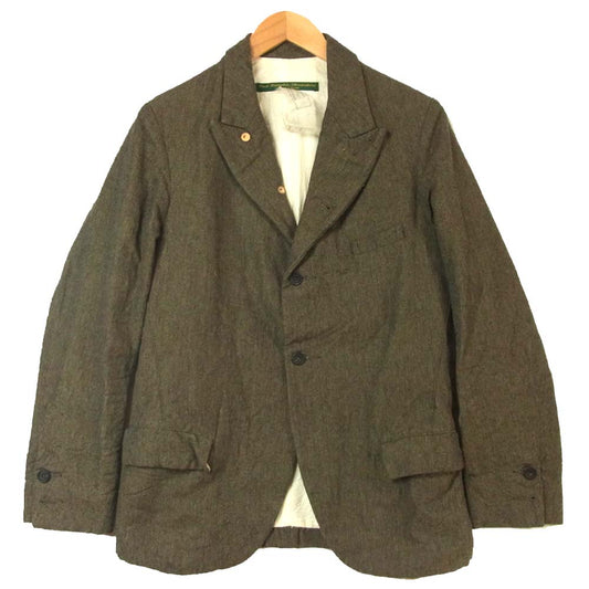 Paul Harnden ポールハーデン Men's Blazer Jacket ウール リネン ブレザー ジャケット グレーヘリンボーン グレー系 S【中古】
