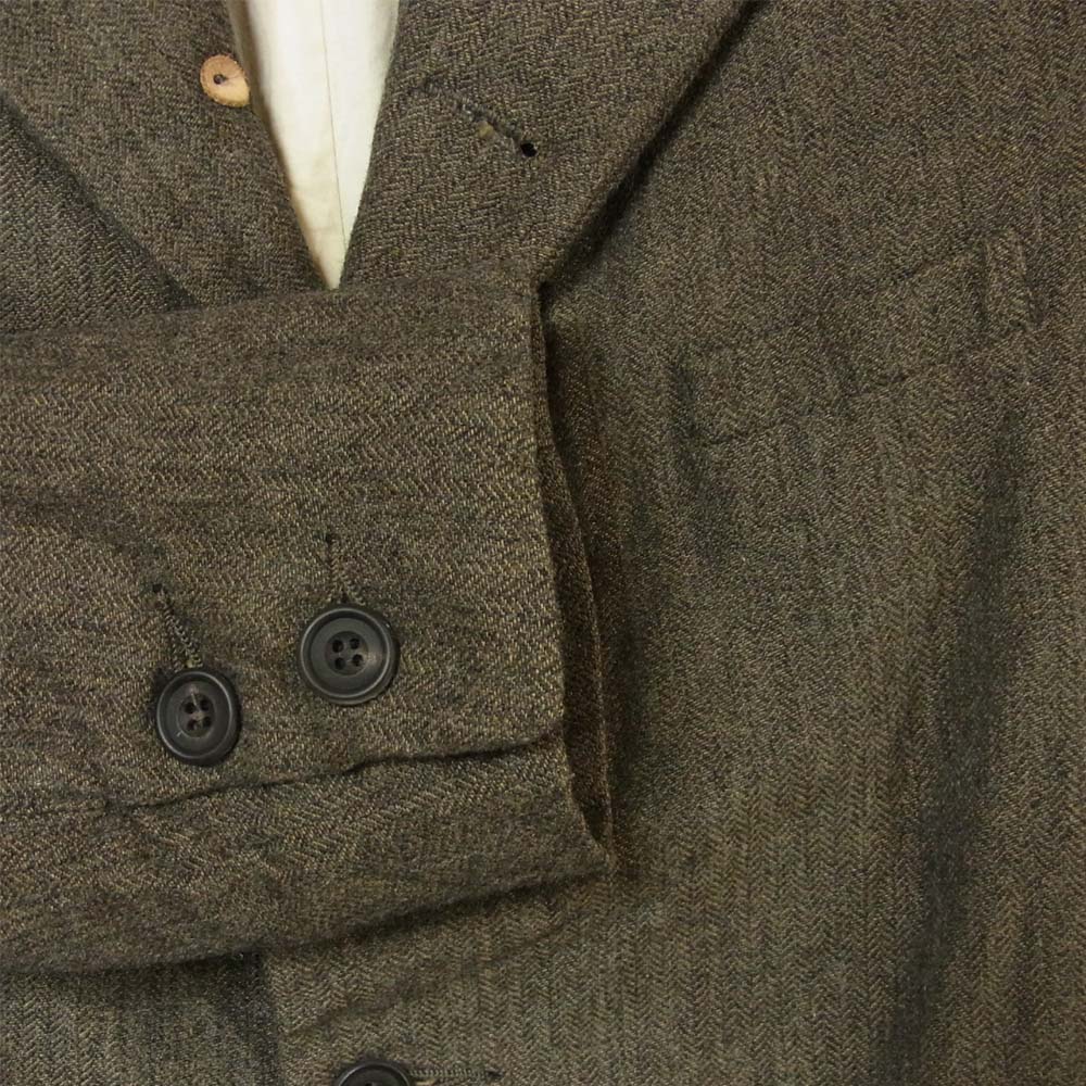 Paul Harnden ポールハーデン Men's Blazer Jacket ウール リネン ブレザー ジャケット グレーヘリンボーン グレー系 S【中古】