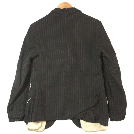 Paul Harnden ポールハーデン Men's Blazer Jacket ウール ストライプ ブレザー ジャケット グレー系 XS【中古】