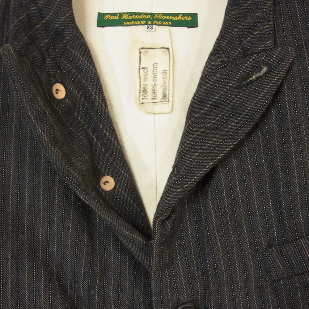 Paul Harnden ポールハーデン Men's Blazer Jacket ウール ストライプ ブレザー ジャケット グレー系 XS【中古】