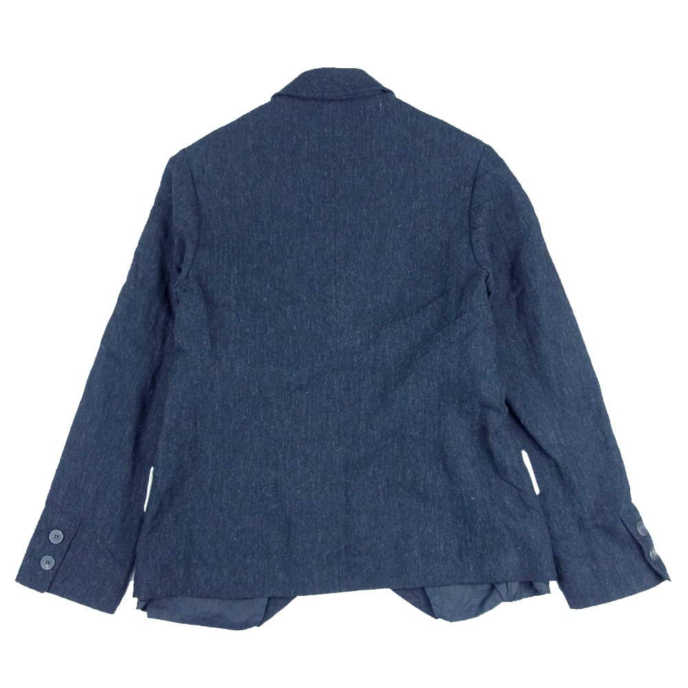 Paul Harnden ポールハーデン Men's Blazer Jacket ウールリネン ブレザー ジャケット ブラック グレー系 XS【美品】【中古】