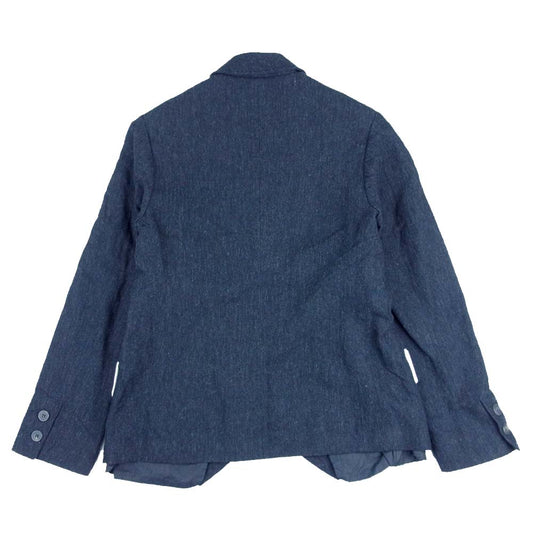 Paul Harnden ポールハーデン Men's Blazer Jacket ウールリネン ブレザー ジャケット ブラック グレー系 XS【美品】【中古】