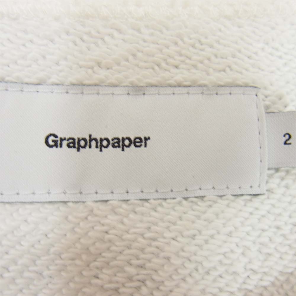 GRAPHPAPER グラフペーパー 20SS GU201-70170B ループウィーラー LOOPWHEELER Raglan Sweat ラグラン スウェット トレーナー ホワイト系 2【中古】