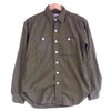 Engineered Garments エンジニアードガーメンツ コットン 山ポケット 猫目ボタン ワーク 長袖シャツ カーキ系 XS【中古】